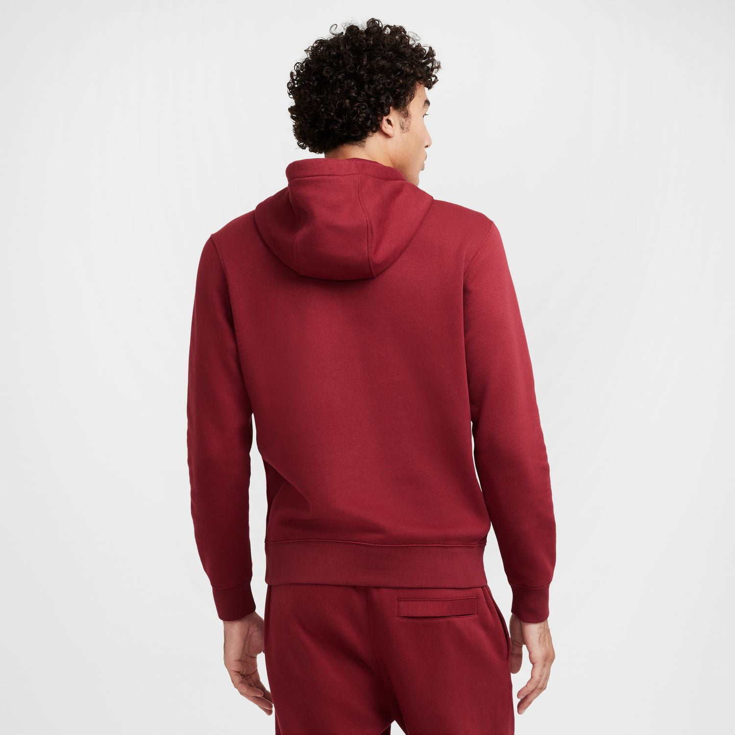 Men s Nike Sportswear Club Fleece Pullover Hoodie Color Burgundy Crush Size S Walmart