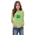 thumbnail image 4 of Blusas y camisas de manga larga con cuello redondo, moda del Día de San Patricio, blusa informal con estampado bonito de manga larga para niños y niñas., 4 of 5
