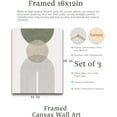 thumbnail image 6 of Sage Boho Wall Art, 12x16in Framed Canvas Wall Art Pictures, Mid-Century Modern Wood Framed Abstract Prints for Bedroom,Minimalist wall Decor Bathroom 3Pack, 6 of 6