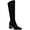 Black MC, variant on Womens Wylde Faux Suede Block Heel Knee-High Boots