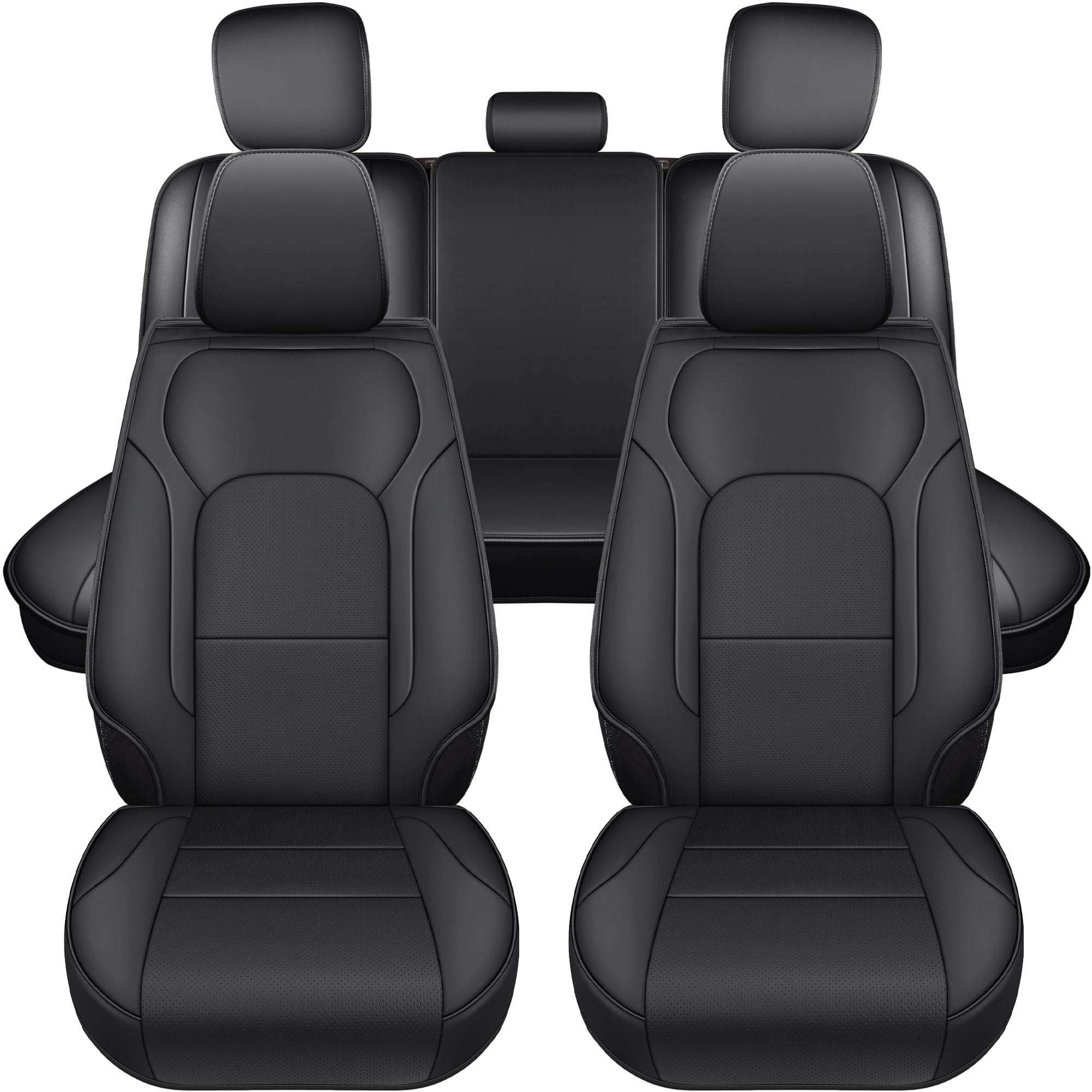 Full Set Truck Seat Covers for 2009-2018 & 2019-2025 for Dodge for Ram 1500, 2500, 3500 Crew Cab | Black for Dodge for Ram Accessories