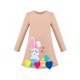 thumbnail image 1 of Vestido para Niña Marrón Easter Bunny Bordado de Huevo y Corazón Manga Larga Algodón 4 Años, 1 of 7