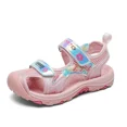 thumbnail image 1 of RWJDXD Girls Sandals 2024 Spring New Children‘s Sandals Student Soft Bottom Little Girls Medium Beach Shoes, 1 of 5