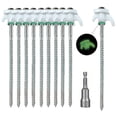 thumbnail image 1 of Mapskey Estacas para Tienda, Estacas de Suelo Galvanizadas de Alta Resistencia, Estacas de Metal para Tienda, Estacas de Suelo, Estacas para Tienda para Acampar, Patio, Jardín, Toldos, Pradera, Exter, 1 of 7