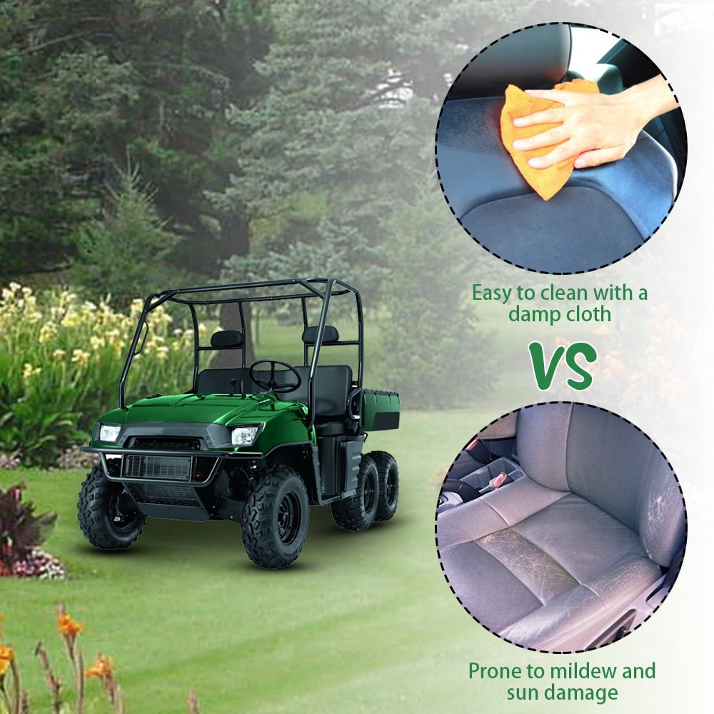Kojem Black Seat Cover Replacement Set for Polaris Ranger 2002-2008 & 2009 Polaris Ranger 700 Crew UTV 6x6 4x4 4X2 Utility RZR