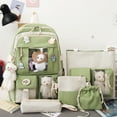 thumbnail image 2 of FDDMis Laptop Backpack Women Leather Backpack for Women Backpack with Shoe Compartment Backpack Purse Working Bags for Mochila Laptop School, Army Green One Size, 2 of 4