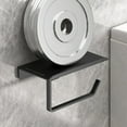 thumbnail image 4 of TZYUDK Bathroom Tissue Holder Toilet Paper Dispenser No Drill for Wall Mount Storage Black, 4 of 6