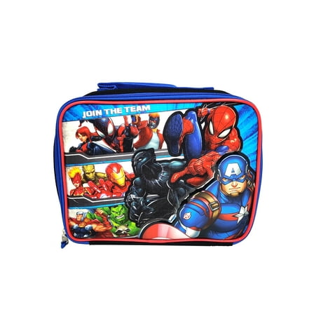 Marvel Avengers Insulated Lunch Bag Spider-Man Iron Man Thor Hulk Captain Marvel