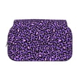 thumbnail image 2 of Sikiie Purple Leopard Print Flip Double-layer Pencil Case, All-purpose Stationery Bag for Study and Office, Zipper Design, Unisex, 2 of 7