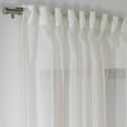 thumbnail image 4 of 3S Brother's Cream Linen Look Extra Long Set of 2 Panels Sheer Curtains Rod Pocket & Back Tab Home Décor Window Custom Made Drapes 10-30 Ft. Long -Made in Turkey Each Panel (100"W x 276"L), 4 of 6