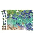 thumbnail image 2 of Wooden Jigsaw Puzzles for Adults - Uniquely Shaped Pieces - made in the USA by FoxSmartBox - 290 Pieces - Irises, 2 of 6