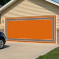 thumbnail image 5 of Orange Garage Door Cover Banner 7 x 8 FT, Black Modern Geometric Abstract Art Aesthetics Garage Door Curtains Backdrop with Grommets for Indoor Outdoor Wall Party Porch Yard Decorations Background, 5 of 9