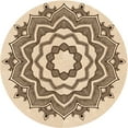 thumbnail image 1 of Ahgly Company Machine Washable Indoor Round Transitional Sienna Brown Area Rugs, 6' Round, 1 of 1