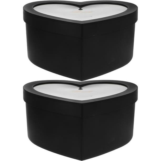 Caja de regalo con forma de corazón y ventana, 2 unidades
