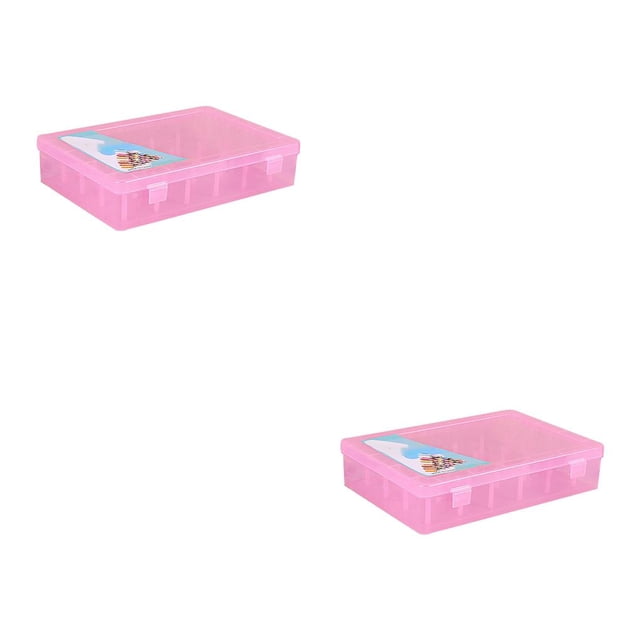 Billuyoard Caja de hilo de coser, 42 carretes, gran capacidad, almacenamiento de bobinas, bordado, costura, arte, organizador, contenedor, rosa Type2 NO2