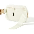 thumbnail image 3 of Functional Pouches Sherpa Crossbody Bag, Fashionable Fleece Waist Pack with Adjustable Strap, Gold Accessories, And Trendy Winter Accessory For Outdoor Activities (Extended Strap, 3 of 6