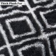 thumbnail image 4 of GlowSol Shag Area Rug 9x12 Large Soft Fluffy Shaggy Rug Geometric Pattern Rug Plush Furry Rug for Living Room Bedroom Non-Slip Rug, Dark Gray, 4 of 6