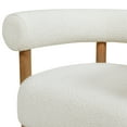 thumbnail image 4 of Miekor Furniture Fuji 37" Mid Century Modern Barrel Accent Arm Chair, Ivory White Boucle 15246, 4 of 11