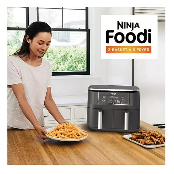 Test Ninja Foodi Air Fryer : une friteuse double cavité bien pensée - Les  Numériques
