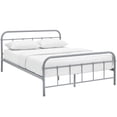 thumbnail image 2 of Modway Maisie Queen Powder Coated Sturdy Steel Bed Frame in Gray, 2 of 5