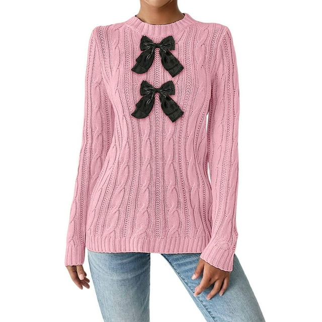 TINZ Sweater Dress Long Sleeve Oversized Tunic With Exquisite Embroidery And Panel Design Warm Winter Knit Vest Dress Long Pullover Sweater Belted Long Dress