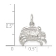 thumbnail image 5 of 925 Sterling Silver Crab Charm Pendant, 5 of 6