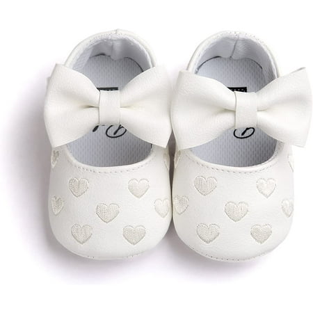 

Baby Girls Shoes Soft Sole Mary Jane Flats Princess Dresses Shoes PU Cute Bow Prewalker