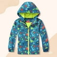 thumbnail image 2 of Rhuody Winter Coats For Boys Long Sleeve Kids Rain Jacket Dinosaur Hooded Windbreaker Outdoor Sport Coat Basic Classic Winter Outerwear Sky Blue 7-8 Years, 2 of 4