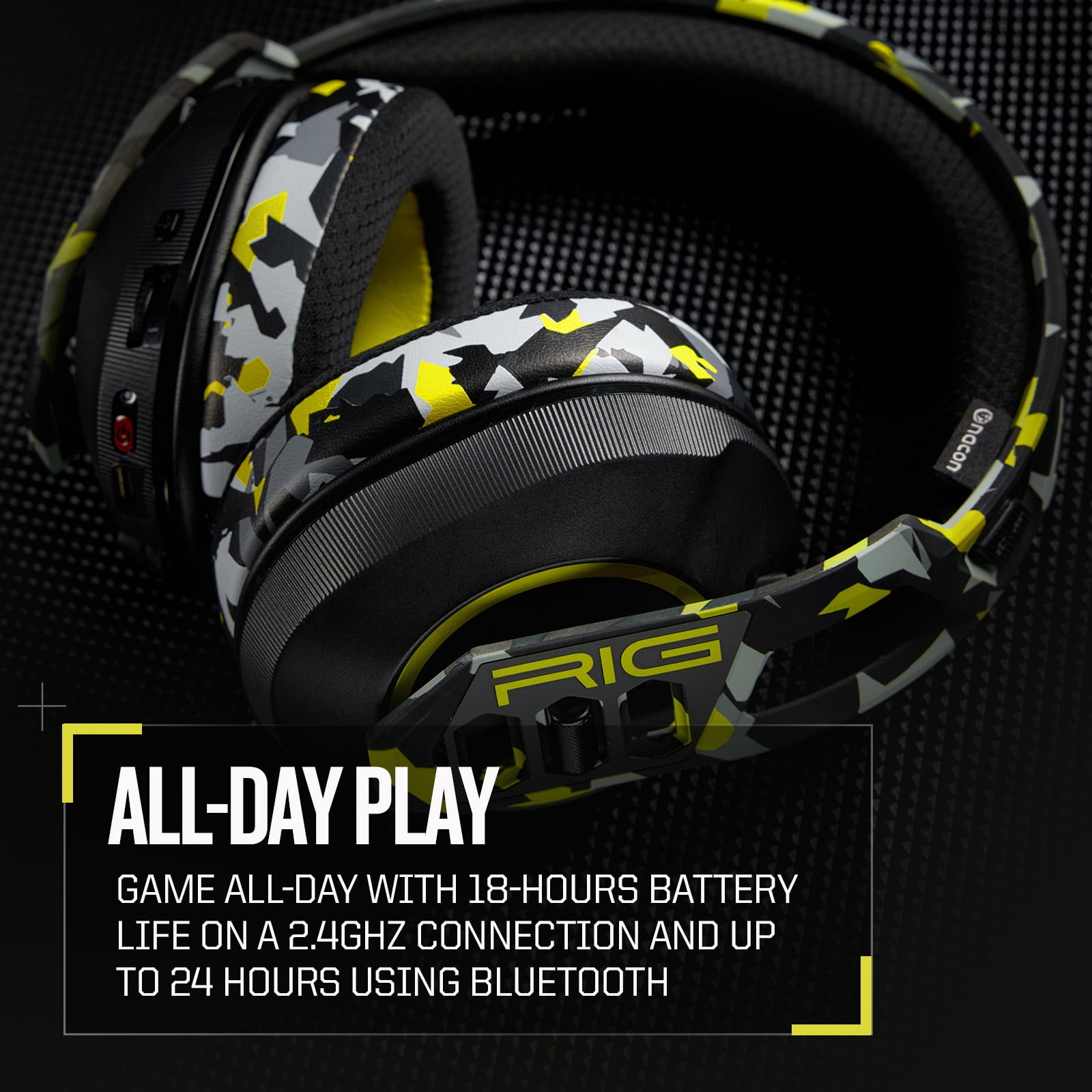 RIG 600 PRO HS Dual Wireless Gaming Headset with Bluetooth for PlayStation PS5, PS4, Switch, and PC - Acid Camo