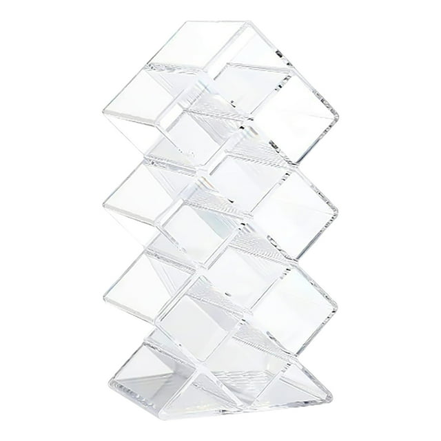 Acrylic Display Stands Stackable Fish-Shaped Lipstick Tower Lip Gloss Display Stand Transparent Lip Gloss Organizer Storage Box 10 Slots Acrylic Display Box