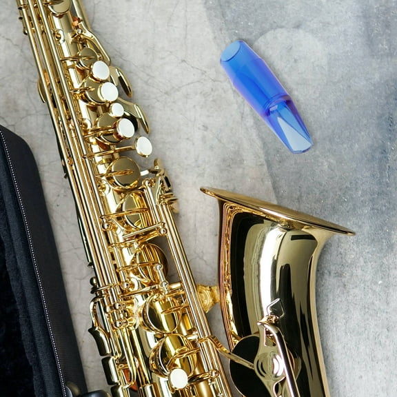 LEDMOMO Professional Alto Saxophone Head Blue Plastic Replacement Accessory