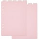 thumbnail image 1 of 10 hojas de separadores de índice A5 de 8,6 x 5,8 pulgadas, color rosa, con pestañas, separadores verticales de plástico de 6 anillas, separadores de índice esmerilados, 1 of 7