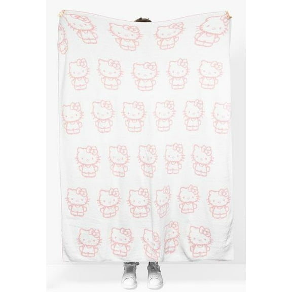 Sanrio Hello Kitty Decorative Throw Blanket - Soft & Cozy 50x60 Inch