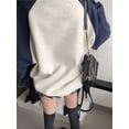 thumbnail image 4 of Sudaderas para mujer, con paneles y letras, acogedoras, para estudiantes, ropa juvenil, otoño, ocio, moda, combina con todo, ropa de calle, holgada, sencilla y elegante., 4 of 5
