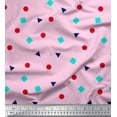 thumbnail image 1 of Soimoi Moss Georgette Fabric Square,Dot & Triangle Geometric Print Sewing Fabric Yard 42 Inch Wide, 1 of 1