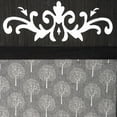 thumbnail image 2 of 3 Panel Room Divider Solid Wood and Canvas with Decorative Cutouts Tree Design 67" Tall Black, 2 of 5
