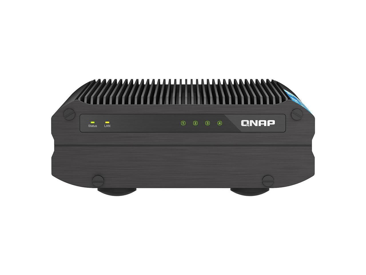 QNAP TS-i410X-8G-US 4 Bay High-Speed fanless Industrial NAS with dual-10GBe, Intel Atom CPU, 8GB DDR4 Memory and 2.5GbE (2.5G/1G/100M) Network Connectivity (Diskless)