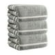 thumbnail image 2 of Pack de 3 toallas de baño – Toallas grandes de poliéster suave y absorbente de 13,3"x30" azul, rosa, gris, multicolor • Secado rápido y duradero para baño, gimnasio, spa, cuidado del cabello, belleza, 2 of 9