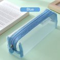 thumbnail image 1 of Bolsa de bolígrafos de malla transparente para estuche para lápices Kawaii, organizador de bolsa de estética Simple, suministros escolares de oficina para niñas, papelería, 1 of 4