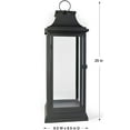 thumbnail image 6 of Serene Spaces Living Black Hurricane Lanterns With Clear Glass Panels, Perfect For Home Decor, Parties & Events, Table Top Or Hanging Lantern For Indoor Outdoor, Measures 25" Tall and 9.75" Diameter, 6 of 8