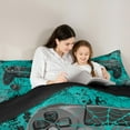 thumbnail image 4 of jejeloiu Gamer Gaming Full Size Comforter Sets,Happy Halloween Spider Bedding Comforter Set,Modern Video Game Bedding Sets For Kid Boy,Lightweight Room Decorative Reversible,3pcs, 4 of 8