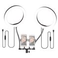thumbnail image 1 of 10 Inch/26cm Bi-color Dimmable Dual Selfie Ring Video Light Kit with Flexible Light Stand, 1 of 9