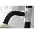 thumbnail image 2 of Kingston Brass KSD2821RX Belknap One-Handle Single-Hole Bathroom Faucet with Deck Plate and Push Pop-Up Drain, Matte Black/Polished Chrome, 2 of 7