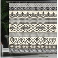 thumbnail image 4 of Ambesonne Ethnic Shower Curtain, Antique Leaves, 69"Wx84"L, Taupe Black Tan, 4 of 5