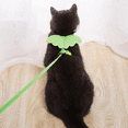 thumbnail image 4 of YIXIGGC Adjustable Kitten Harness and Leash - Angel Wings Cat Leash (Green,S) CW93-1784, 4 of 5
