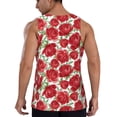 thumbnail image 3 of Xecao Rose Flowers Men's Tank Top Workout Quick Dry Sleeveless Gym Jogging Muscle Shirts Summer Swim Beach Tops, 3 of 9