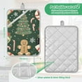 thumbnail image 6 of Yayeee Pot Holders Kitchen Heat Resistant with Pocket 7"x9.8" Cotton Oven Cooking Hot Pads, Christmas Cartoon Gingerbread Pattern, 6 of 7