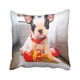 thumbnail image 1 of Funda de almohada ABPHQTO Bulldog Negro cachorro Blanco Francés 45x45 cm, 1 of 1