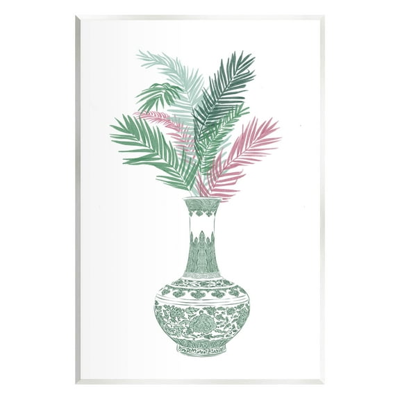 Stupell Industries Botanical Ornate Pattern Vase Graphic Art Unframed Art Print Wall Art, Design by Ziwei Li