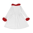 thumbnail image 5 of XXWXYD Girls Princess Plush Dress Cute Bow Long Sleeve High Waist A Line Swing Dresses Fall Winter Warm Cozy Kids 5-14 Years Par𝗍y Holiday Formal Fancy Christmas Birthday, 5 of 5
